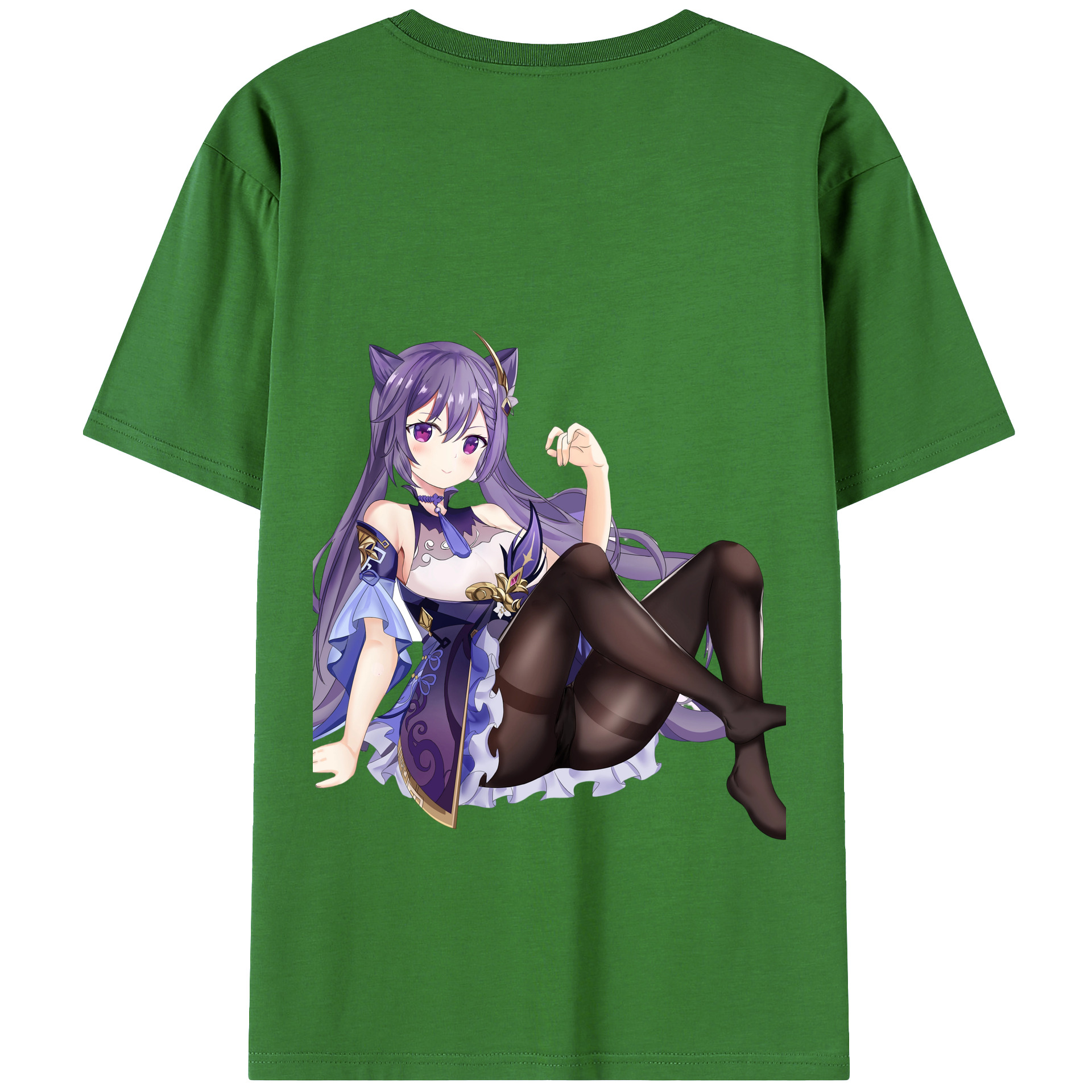 げんし神 刻晴 こくせい genshin Kokusei レディース半袖Tシャツ(バックプリント)